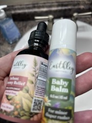 Earthley Infant Tummy Relief Alcohol-Free 2 fl oz + Baby Balm 0.5 oz