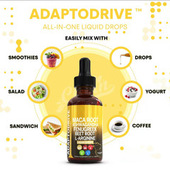 Organic Maca Root Liquid Drops Including Ashwagandha&Beet and LArgini&Fenugreek