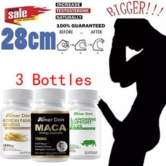 360 Caps Maca Root & L-Arginine & Korean Red Panax Ginseng 3in1 Male Enhancing