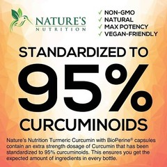 Turmeric Curcumin Highest Potency 95% 1950mg with BioPerine Black Pepper Extract