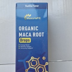 MaxuraFit Organic Maca Root Liquid Drops Herbal Tincture Vanilla 2 fl oz