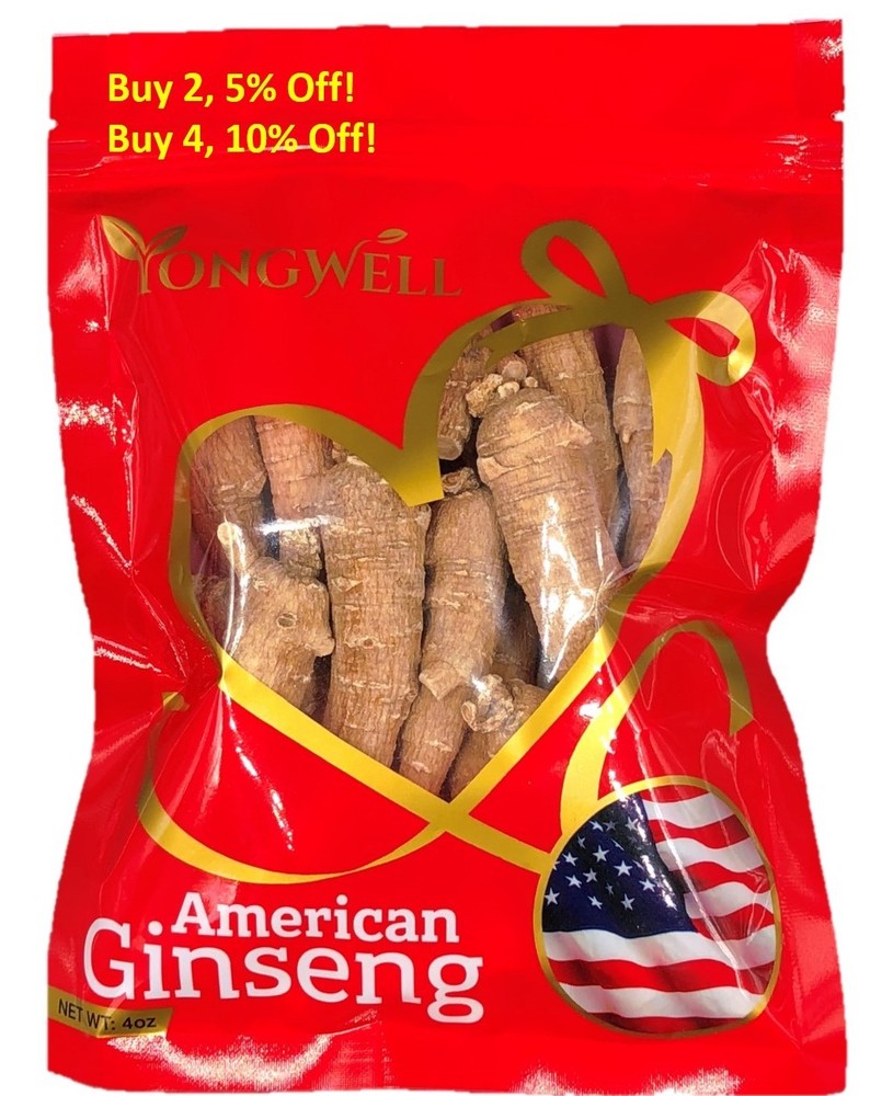 Hand-selected A Grade American Ginseng Large Medium-Short Size (4oz 8oz 1lb Bag)