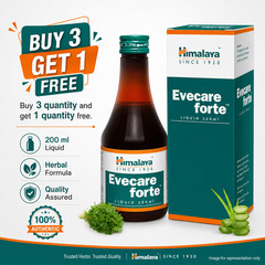 Himalaya Evecare Forte Syrup 200ml x Buy 3 Get 1 | Uterine & Hormonal Tonic |
