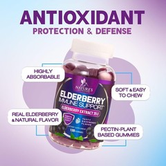 Elderberry Gummies – High Potency Immune Support w/ Sambucus Black Elderberries