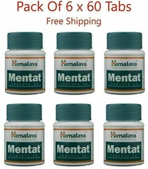 6 X Himalaya MENTAT 60 Tablets FREE SHIP