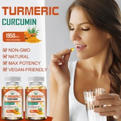 Highest Potency Turmeric Curcumin 95% 1950mg with Bioperine Black Pepper Extract
