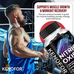 Nitric Oxide Booster Pre-Workout, Muscle Booster 120 Capsules