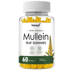 Mullein Leaf Gummies 2000mg For Lung Cleanse Detox Herbal Dietary Supplement