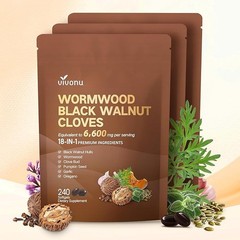 Wormwood Vivonu Black Walnut Cloves–Cleanse & Metabolism Support, 240 Softgels