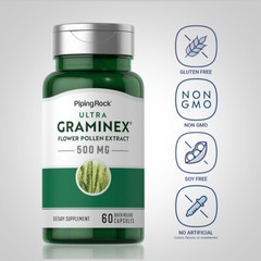 Graminex Flower Pollen Extract 500mg | 60 Capsules | Non-GMO | By Piping Rock