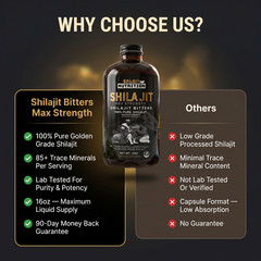 SHILAJIT BITTERS – Hormonal Support Peak Energy Physical Strength Men 16 oz