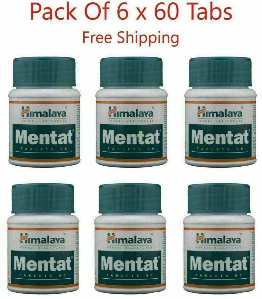 6 X Himalaya MENTAT 60 Tablets FREE SHIP