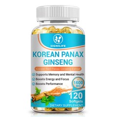 Korean Red Panax Ginseng 120 Capsules – 1600mg Extra Strength NON-GMO No Fillers