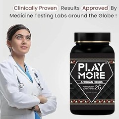 Authentic Play More African Herbs 60 Capsules Only For Adult Men Sealed Bottle