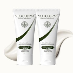 Vedicderm Psoriasis Cream 200ml Pack of 2 Ayurvedic Steroid Free Body Cream