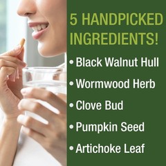 Wormwood Black Walnut Clove Cleanse for Humans. 30 Count (Pack of 1)