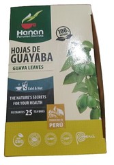 25 Tea bags Hoja de Guayaba (Guava Leaves Tea bags) 1 Box