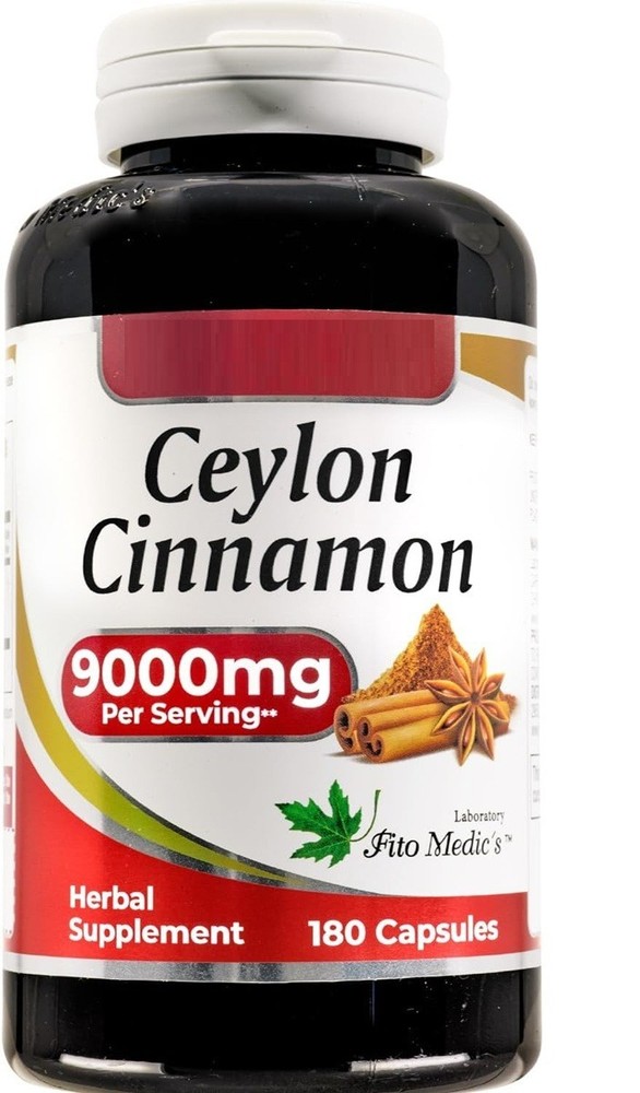 Ceylon Cinnamon 9000mg 180 Caps Non-GMO, Gluten Free No Preservatives