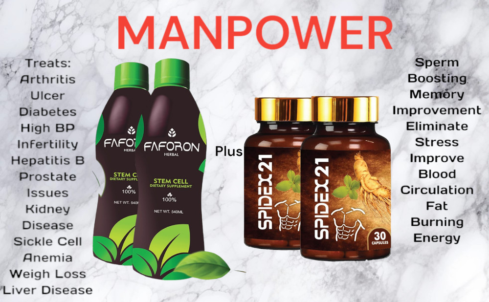1 FAFORON & 1 SPIDEX21 HERBAL = MANPOWER!