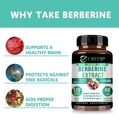 Berberine 120pcs – Blood Sugar Balance, Cholesterol Control, Heart Health