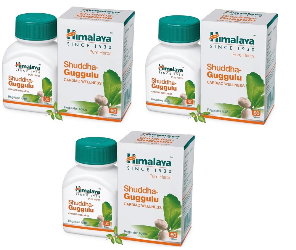 Himalaya Shuddha Guggulu 60 Tabs x3 | Herbal Lipid Wellness | Exp 05-2027