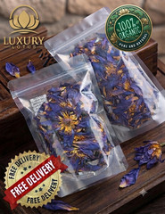 Organic Blue Lotus Tea Dried Flowers 100% Natural Herbal Relaxing Tea Nymphaea++