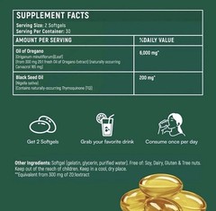 Black Seed Oil 6000mg – Organic Oregano Oil Capsules