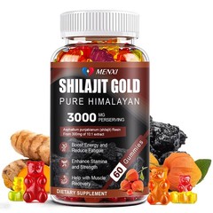 Himalayan Shilajit GOLD Gummies, Organic, Extremely Potent 3000 mg, Fulvic Acid