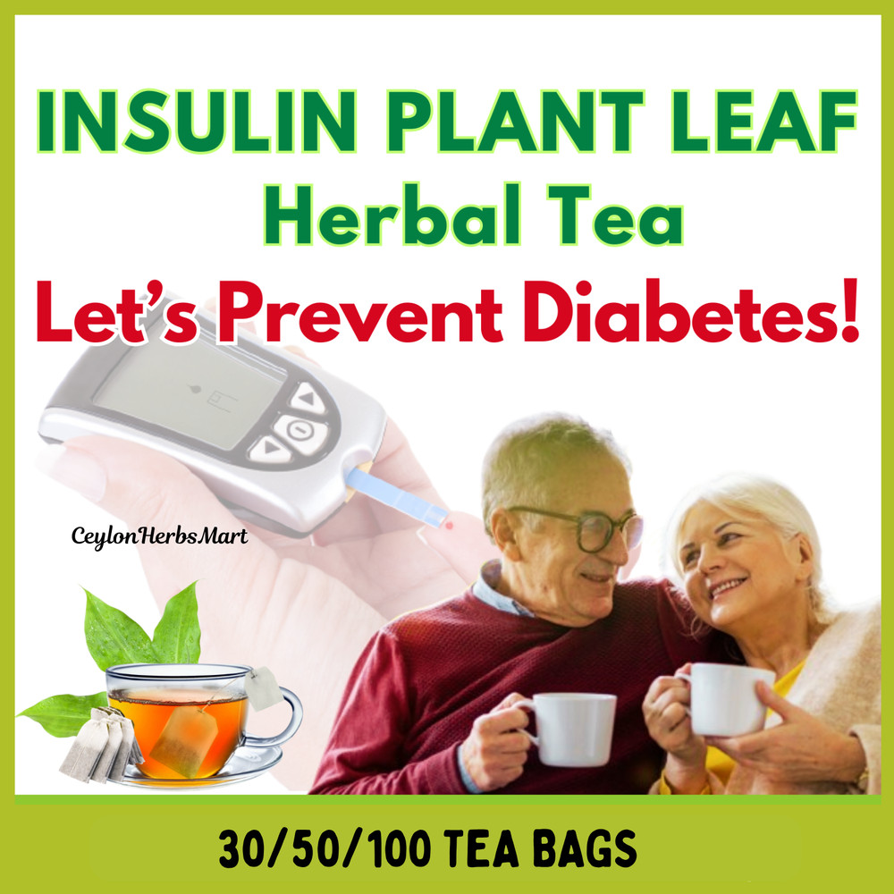Insulin Plant Leaf Tea Bags Natural Costus Igneus Diabetic Herbal Organic Powder