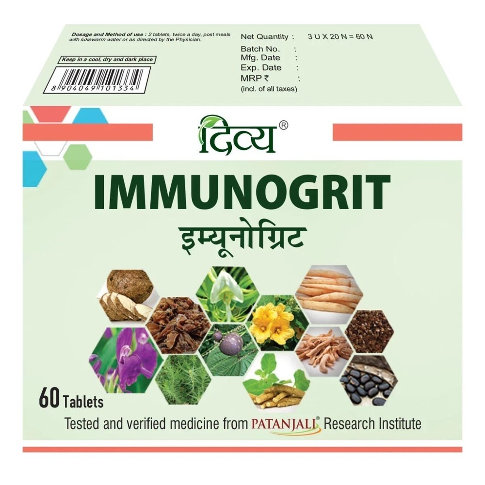 IMMUNOGRIT Tablets (60tab) Herbal Ayurvedic Immunity Wellness l631