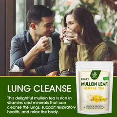 Mullein Leaf Tea for Lung Cleanse Herbal Leaf of Flowers Detox Enhance Immune