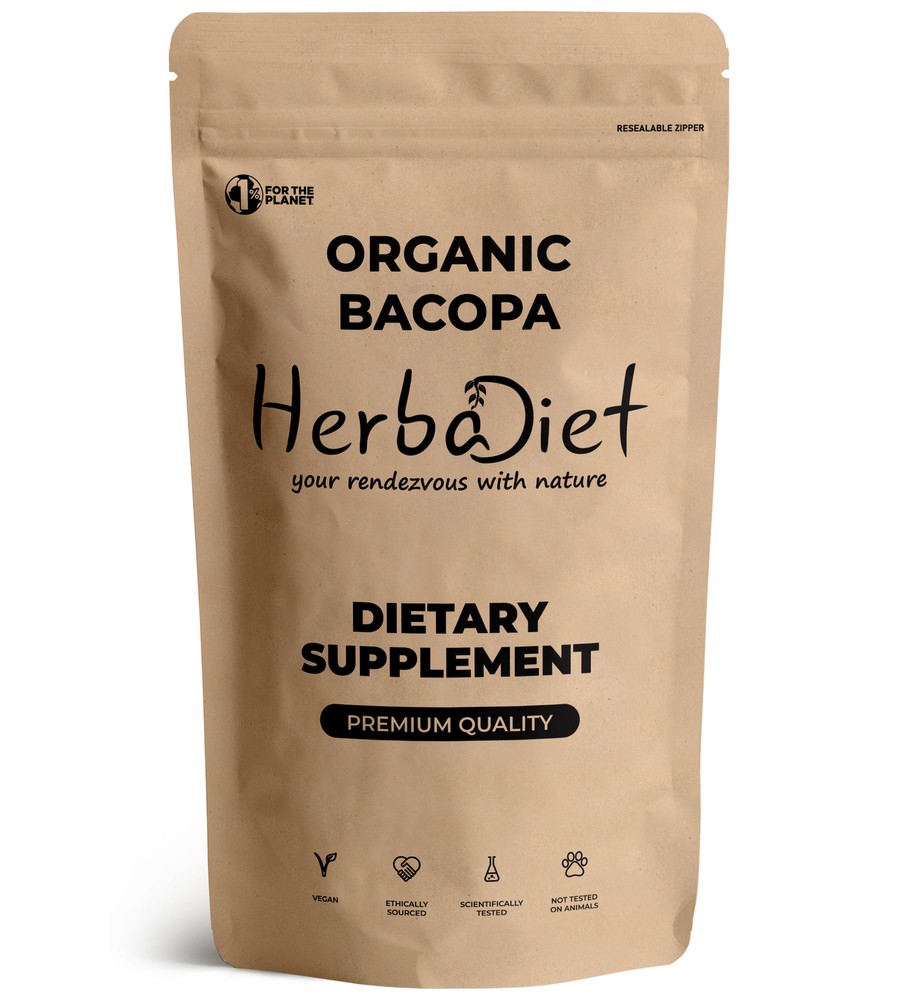 Organic Bacopa Monnieri Brahmi Powder Boost Memory Focus Enhancer Stress Relief