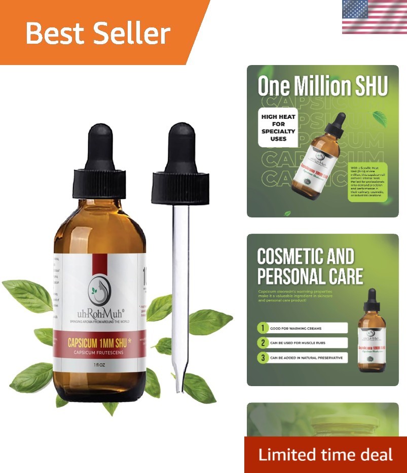 Intensely Potent Oleoresin Capsicum Extract – 1 Fl Oz for Food and Cosmetic Use