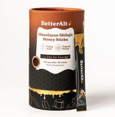Better Alt Shilajit Honey Sticks Caramel 30 stick-pack