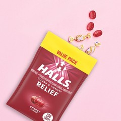HALLS Relief Cherry Cough Drops, Value Pack, 200 Drops 200 drops