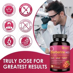 NATURE TARGET Berberine HCl 1200mg, 120 Count (Pack of 1)