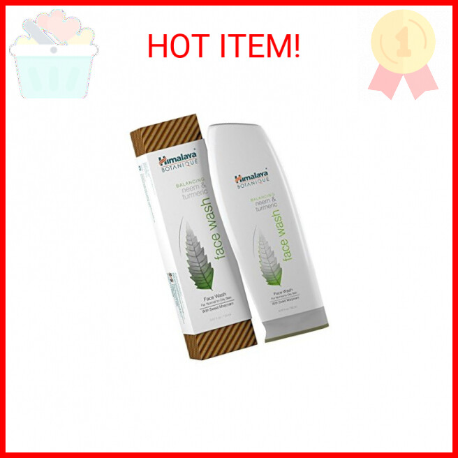 Himalaya Botanique Balancing Neem & Turmeric Face Wash, Dermatologically Tested,