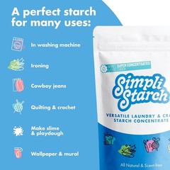 Dissolvable Liquid Starch Powder Mix. Makes 128 Oz Liquid Starch. Perfect For…