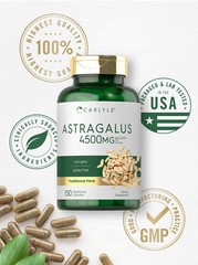 Astragalus Capsules 4500mg | 200 Count | Vegetarian, Non-GMO | by Carlyle