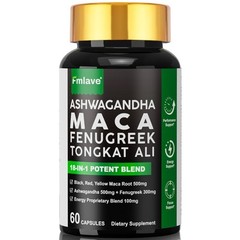 2 pack Black Maca Root Ashwagandha Fenugreek Panax Ginseng, Male Enhancing 120ct