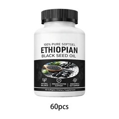 Ethiopian Black Seed Oil Softgels |4.64% Thymoquinone |Gluten-Free, Sixty-120 ca