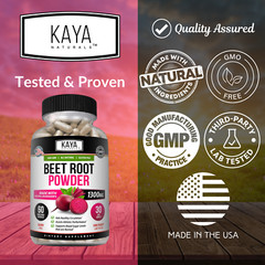 Organic Beet Root Powder 1300mg Capsules Nitric Oxide Booster Superfood Beetroot