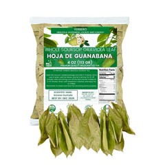 Whole Dried Graviola Soursop Leaves 4 oz – 330+ Leaves, Natural Tea, Premium Qua