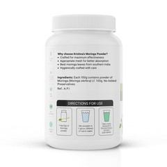 Krishna’s Herbal & Ayurveda Pure Moringa Leaf Powder 100g Ayurvedic Wellness