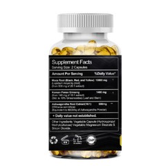 Organic Maca Root Capsules | 240 Pills | Peruvian Maca Extract for Men & Women