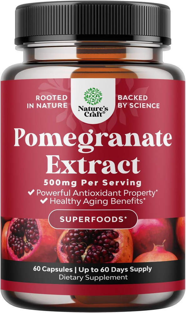 Pomegranate Extract Capsules Antioxidant Supplement – Natural Pomegranate Capsul