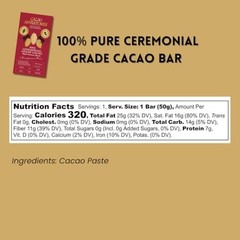100% Pure Ceremonial Grade Cacao Bars | Wild Strains | Ethically Sourced | 3-Pac