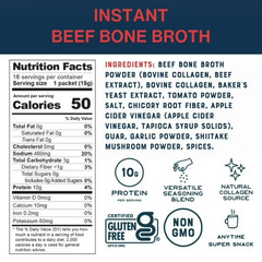 Bare Bones Instant Beef Bone Broth Sticks, 10G Protein, 4.23 oz, 8 Count