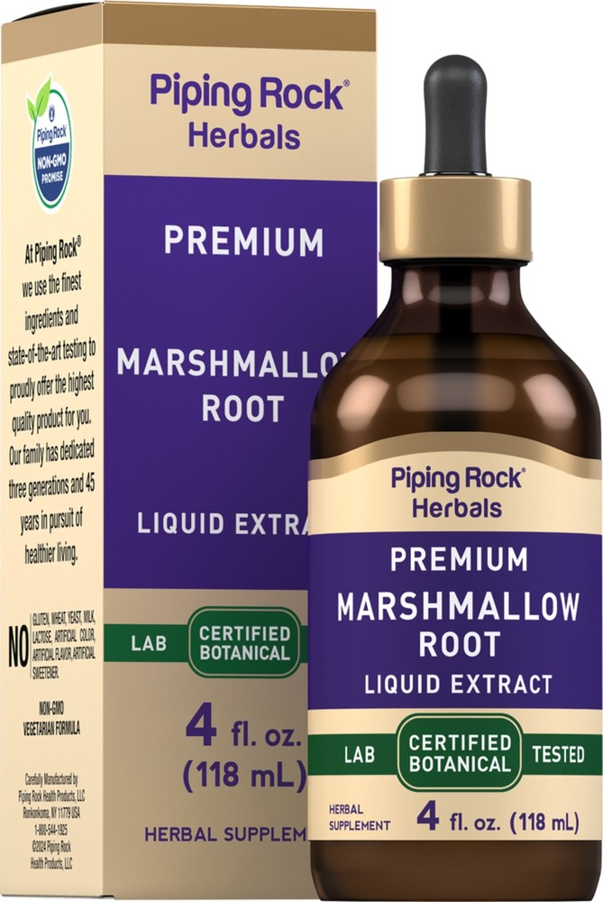 Piping Rock Marshmallow Root Tincture | 4 Fl Oz | Liquid Extract | Alcohol Free,