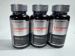 Longjack 1600 mg, Longifolia Root Extract, by Horbäach, 120 Capsules (Pack of 3)